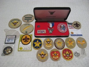 Vintage BSA Pfadfinder Adler Pfadfinderpreis im Etui mit Patches Stifte und Münzen Lot - Bild 1 von 14