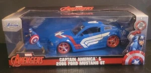Marvel Avengers Capitán América y Mustang GT 2006 #31187 juguete diecast JADA 1:24 - Imagen 1 de 12
