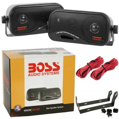 2 BOSS AUDIO SYSTEM AVA6200 coppia di casse nere 18,50 cm 3 vie 100 watt rms car - Immagine 1 di 4