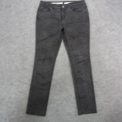 Pantalones de mezclilla para mujer DKNY 10 grises lavados oscuros Soho ajustados Foto 1 de 4