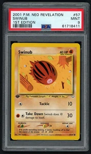 Pokemon Swinub 1st Edition PSA 9 - Neo Revelation - Picture 1 of 2
