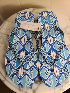Neu mit Etikett Vera Bradley Damensandalen 9-10, Größe L, Strandfisch blau Flip-Flops - Bild 1 von 12