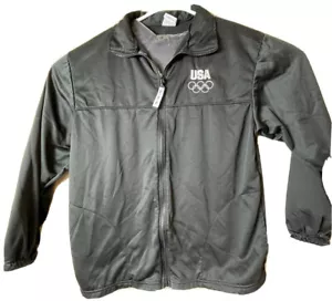 USA Olympics Committee Member Quarter Zip Jacket Wind Sz Men Lg Large Black L - Picture 1 of 8