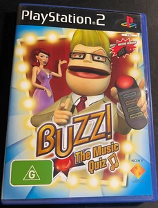 Buzz! The Music Quiz SONY PS2 PLAYSTATION 2 BUZZ BUZZERS REQUIRED + MANUAL - Picture 1 of 3