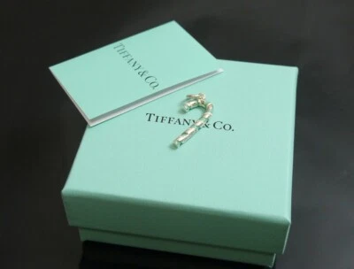 Autentica Tiffany & Co. Charm Candy Cane Vintage Smalto Argento Sterling #7213 - Immagine 1 di 4