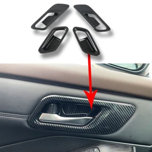 Carbon Fiber For Nissan Rogue 2021-2024 Interior Door Handle Bowl Cover Trim - Picture 1 of 8