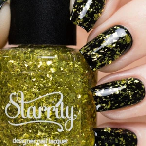 Starrily Sphene - Yellow Gold Metallic Foil Shattered Glitter Nail Polish - Picture 1 of 2