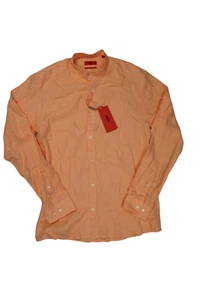 HUGO BOSS Men's Elvorini Extra Slim Shirt, Orange (Light/Pastel Orange 830). M - Picture 1 of 7