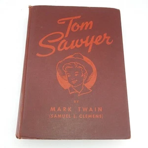 Vintage Tom Sawyer Book by Mark Twain Samuel L. Clemens - Damaged - READ - Picture 1 of 17