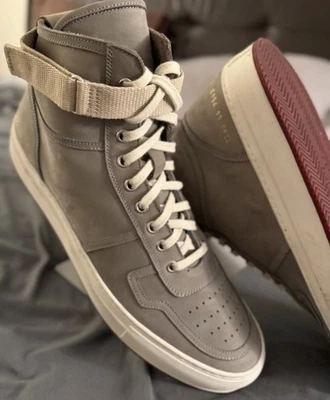 NEW! Common Projects Grey ‘Court Hi’ Sneaker Size EU 44 / US 11 - Made In Italy! - Image 1 of 4