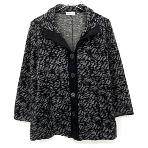 Cardigan maglione testurizzato Habitat taglia M/L giacca con bottoni Lagenlook Artsy - Foto 1 di 9