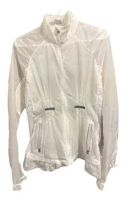 Chaqueta para mujer Lululemon blanca de malla de encaje Run Wild talla 6 Foto 1 de 4