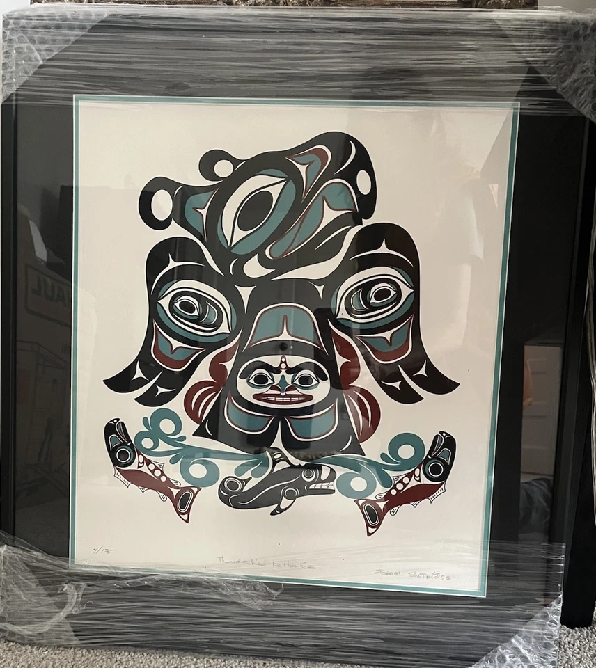 Israel Shotridge (AK) L/E 4/175 Serigrafía “Thunderbird By The Sea” Enmarcada Foto 1 de 4