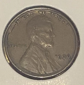 1936 P DDO Lincoln Wheat Cent Very Fine-Extremely Fine BN Cud On Obverse - Picture 1 of 10