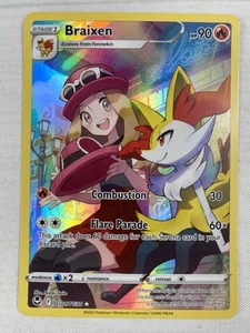 Braixen TG01/TG30 Silver Tempest Trainer Gallery Pokemon Card Holo NM - Picture 1 of 2