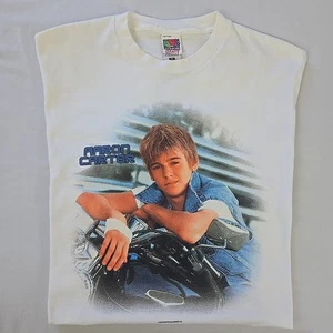 Vintage Y2K Aaron Carter Tour T-Shirt Spectra 2002 Fruit of The Loom Heavy Tag M - Bild 1 von 19