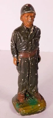 Camilla portador de juguete J H Miller Chalkware Segunda Guerra Mundial años 50 soldado C3T1 Foto 1 de 4