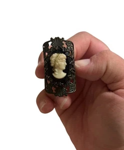 Anillo camafeo estilo gótico vintage tamaño ajustable - Imagen 1 de 9
