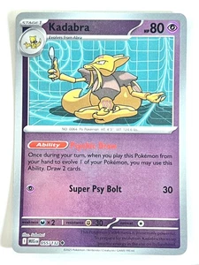 Kadabra 055/132 Reverse Holo Uncommon Mega Evolution Pokemon TCG - Near Mint NM - Picture 1 of 4