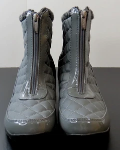 Stivali invernali Khombu impermeabili trapuntati zip anteriore isolati Megan grigio 9W - Foto 1 di 11