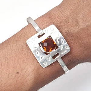 Bear Quartz Gemstone Handmade Jewelry Cuff Bracelets 7''Adjustable - Picture 1 of 7