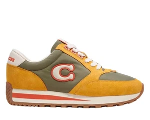 Coach Leder Runner Wildleder Sneaker Armeegrün Buttercup W 9 Neu mit Etikett UVP 195 - Bild 1 von 9