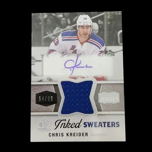 2014-15 SP Game Used Inked Sweaters Chris Kreider Authentic Jersey 54/99 Auto - Picture 1 of 2