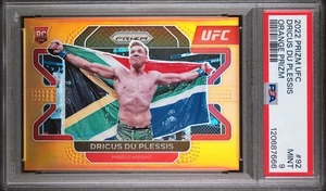 2022 Panini Prizm UFC Dricus Du Plessis #92 Orange Prizm /99 (RC) PSA 9 Rookie - Picture 1 of 1