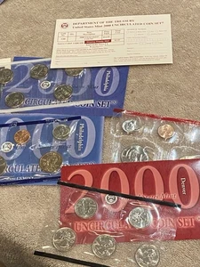 2000 Uncirculated Coin Set U.S Mint Original Government Packaging OGP - Picture 1 of 1
