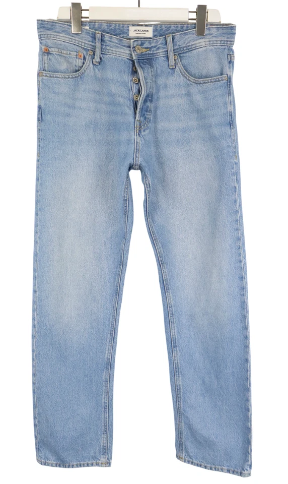 Jack & Jones Relaxed / Chris Men's Jeans W32/L32 New Whiskers Button Fly Blue - Image 1 of 4