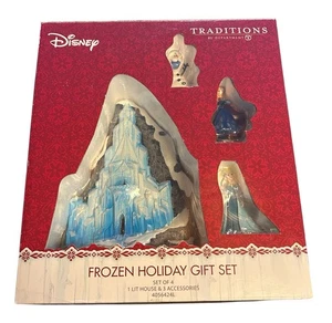DEPT 56 Traditions Frozen Holiday Geschenkset 1 beleuchtetes Haus & 3 Zubehörteile mit Box - Bild 1 von 20