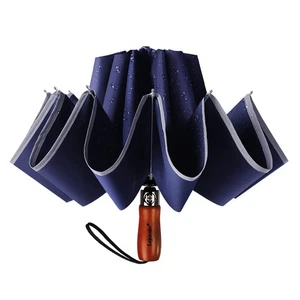 Large Reverse Umbrella -50 Inch Windproof Folding Inverted Umbrella - Upside ... - Picture 1 of 6