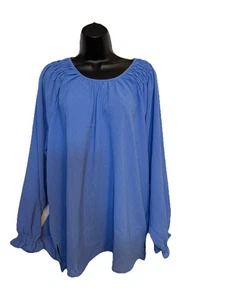 Blusa para mujer Jessica Simpson texturizada/azul/talla XL - Imagen 1 de 4