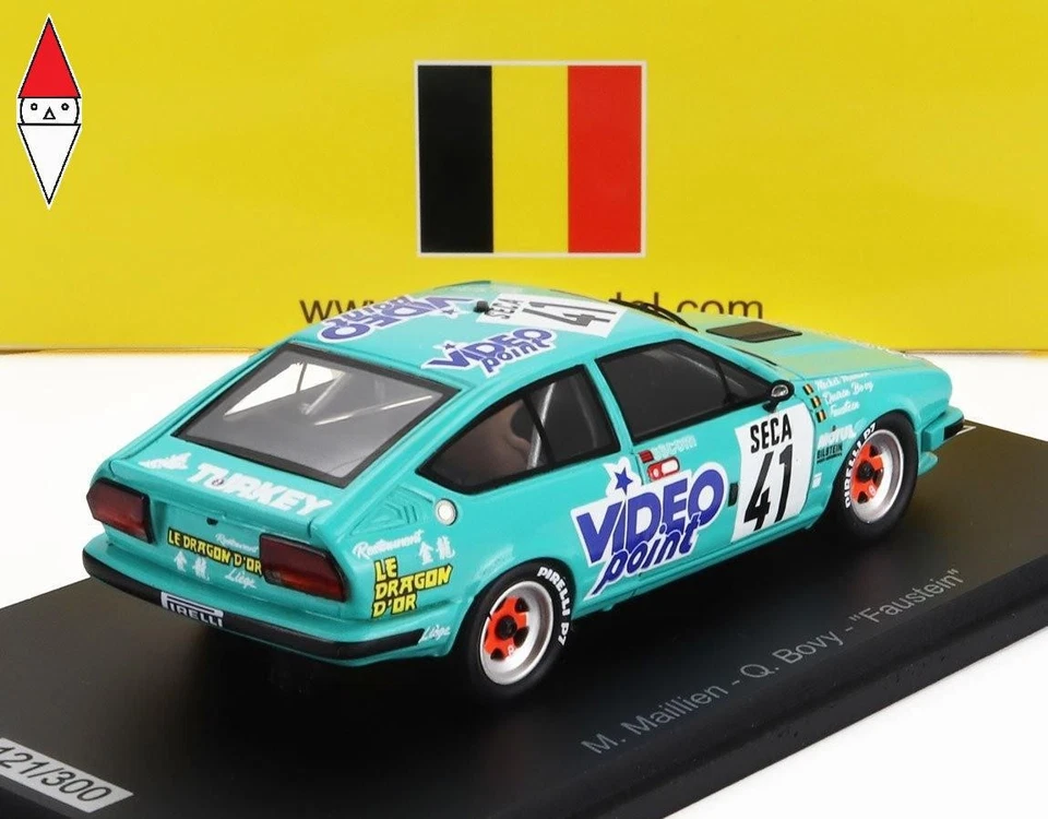 1/43 SPARK ALFA ROMEO GTV6 TEAM JOLLY CLUB N 41 24h SPA 1986 - Immagine 1 di 2