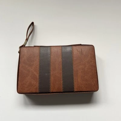 Juego de dominó marrón con cremallera estuche de viaje doble 6 Taiwán Foto 1 de 4