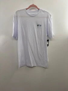 NWT Travis Mathew Private Flight T-Shirt Men's Medium White Graphic Tee 1MAA095 - Picture 1 of 6