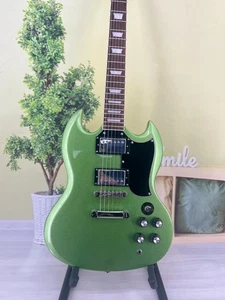 SG Green E-Gitarre 2H Tonabnehmer Chrom Hardware feste Brücke - Bild 1 von 20