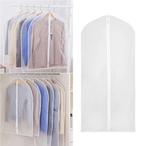 Clothes Covers with Zipper Transparent Thicken Washable Clothes Suits Dresses - Picture 1 of 12