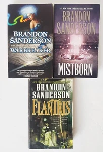 Brandon Sanderson Paperback Lot of (3) Mistborn, Warbreaker, Elantris Cosmere - Picture 1 of 4