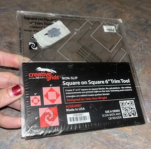 Creative Grids Square on Square 6" Trim Tool Sewing and Quilting Ruler CGRJAW7 - Picture 1 of 2