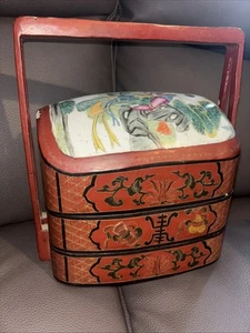 Chinese Porcelain Lidded Stacking Tray (F) - Picture 1 of 14