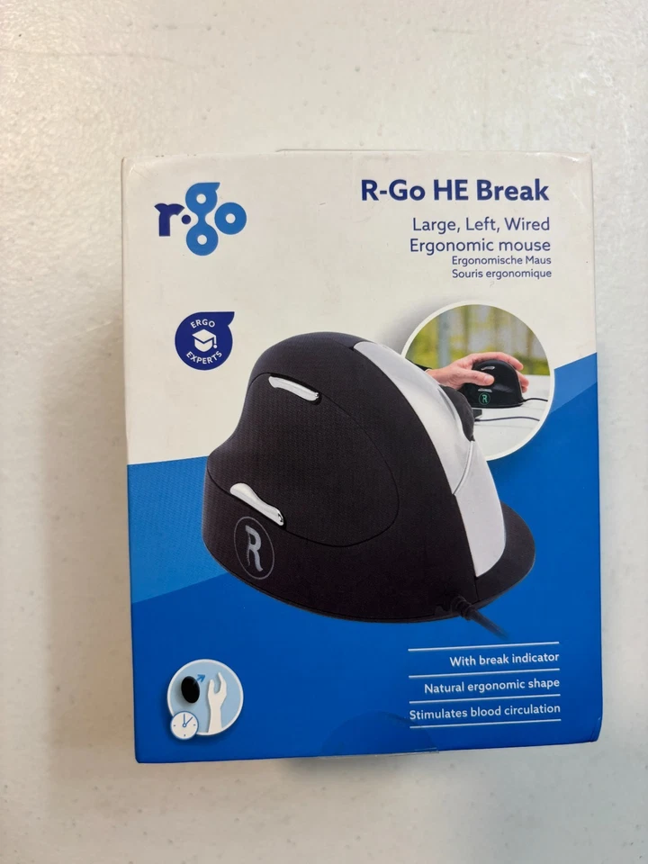 R-Go HE Vertical Ergonomic Mouse, For large hand, Wired with USB-C/A cable, 400- - Image 1 of 3