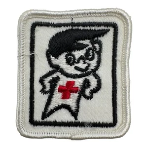 RED CROSS Vintage Canadian SWIMMING Mascot WALTER Safety Award PATCH Merit BADGE - Picture 1 of 7