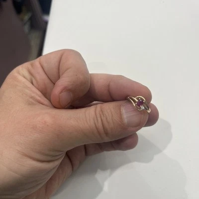 14 K Gold Ruby and Diamond Ring - Image 1 of 4