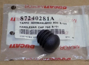 Pair Handlebar End Caps Plugs Ducati Monster 900SS 748 996 NEW OEM 87240281A - Picture 1 of 1