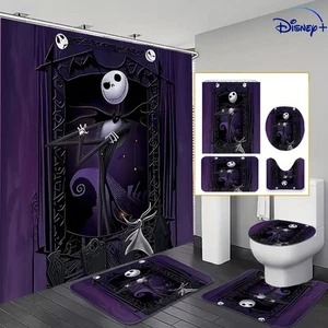 Juego de Cortina o Alfombrilla de Ducha Sueños de Nochebuena Disney Anime Dibujos Animados Juego de Baño - Imagen 1 de 1