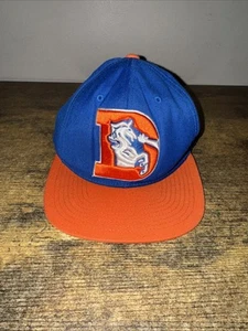 Denver Broncos Mitchell & Ness NFL Vintage SnapBack Hat Cap Blue w/orange bill - Picture 1 of 5