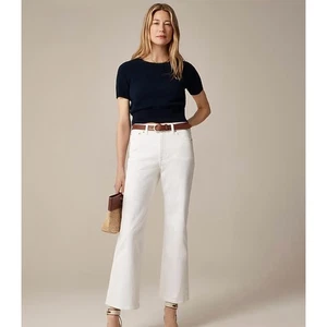 NUEVO CON ETIQUETAS J. Jean Crew 27 High-rise Kickout blanco - Imagen 1 de 6