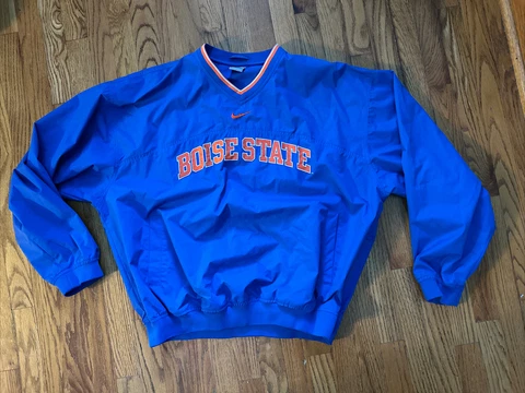 Boise State Broncos Jacket Mens XL  Blue Orange Nike Pullover Men Cover