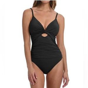 COSTUME DA BAGNO DONNA LA BLANCA ISLAND GODDESS TWIST PEZZO UNICO PUSH UP TAGLIA 16 NUOVO - Foto 1 di 7